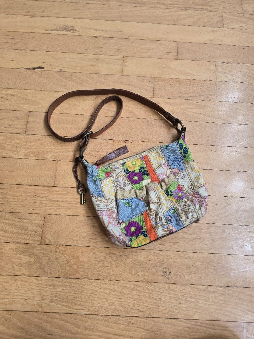 Fossil | whimsy floral colorful boho crossbody bag purse